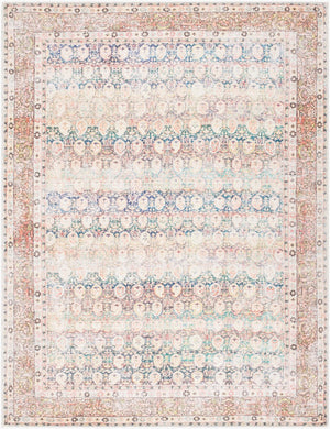 Livabliss Kemer Flatweave Polyester Runner Rug Traditional Motifs for Hallway or Entryway Bright Blue, Da 6'7" x 9' KMR2304-679