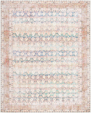 Livabliss Kemer Flatweave Polyester Runner Rug Traditional Motifs for Hallway or Entryway Bright Blue, Da 7'7" x 9'6" KMR2304-7696