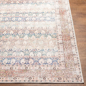Livabliss Kemer Flatweave Polyester Runner Rug Traditional Motifs for Hallway or Entryway Bright Blue, Da 6'7" x 9' KMR2304-679