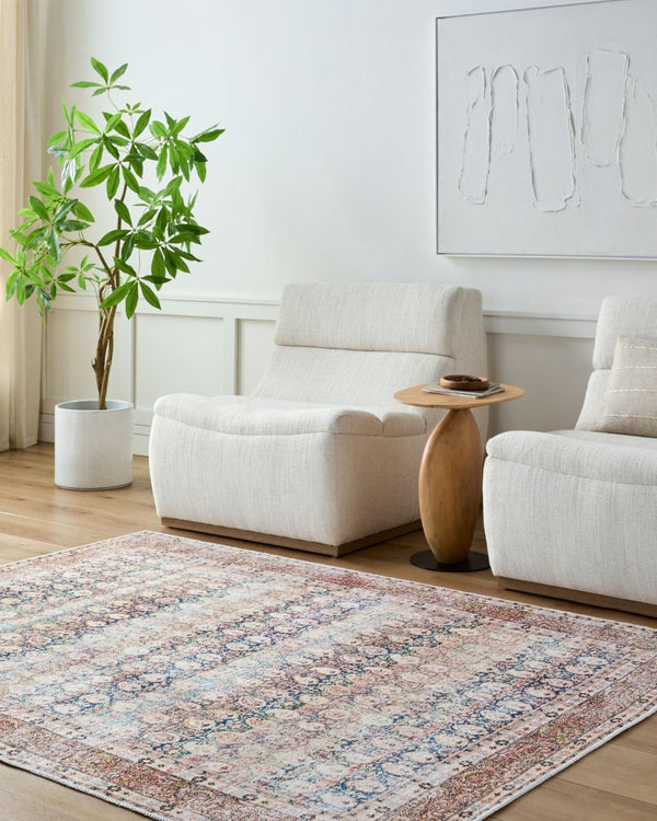 Livabliss Kemer Flatweave Polyester Runner Rug Traditional Motifs for Hallway or Entryway Bright Blue, Da 6'7" x 9' KMR2304-679