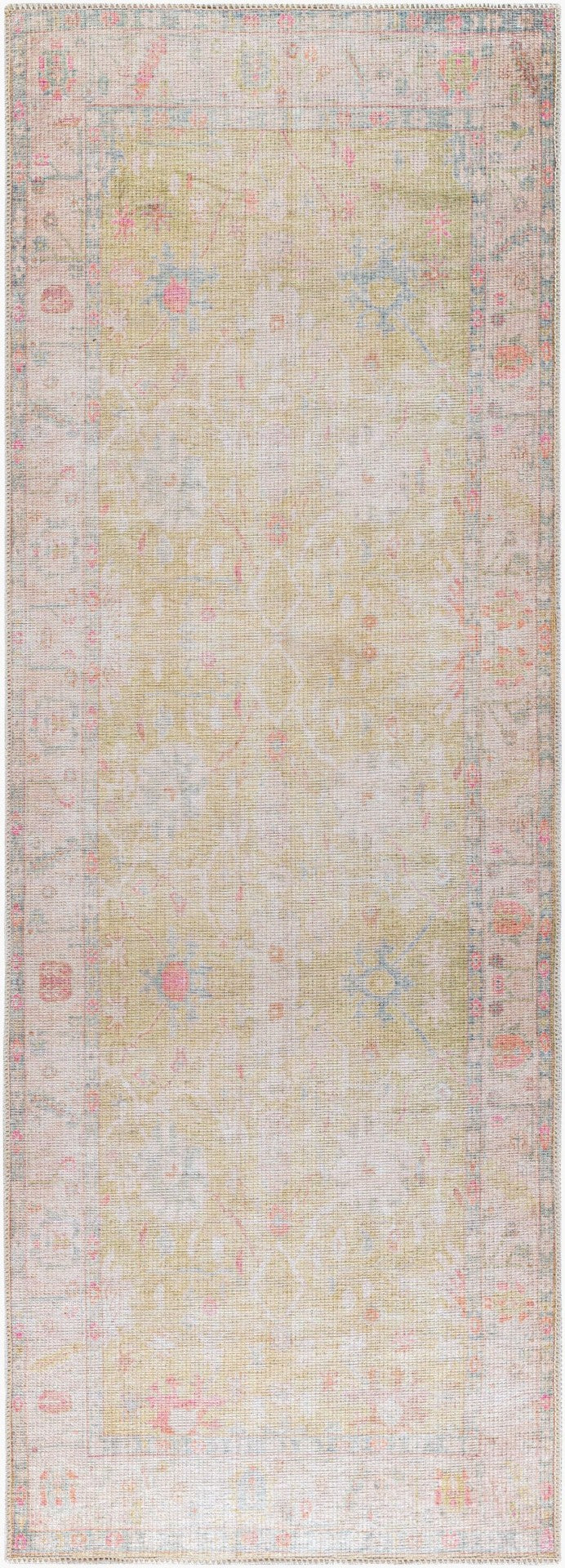 Livabliss Kemer Turkish Flatweave Runner Rug Woven Polyester for Hallways and Entryways Grass Green, Li 2'7" x 7'3" KMR2305-2773