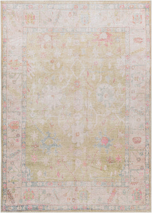Livabliss Kemer Turkish Flatweave Runner Rug Woven Polyester for Hallways and Entryways Grass Green, Li 5'3" x 7' KMR2305-537