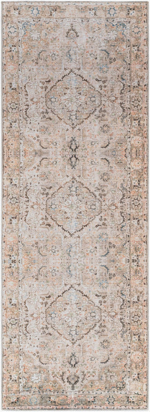 Livabliss Kemer Flatweave Polyester Runner Rug Turkish Woven Traditional Style for Hallway Grass Green, Te 2'7" x 10' KMR2306-2710