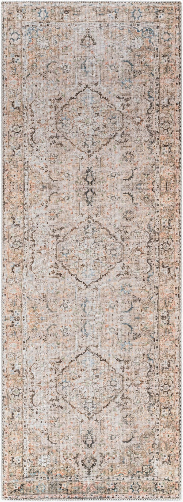 Livabliss Kemer Flatweave Polyester Runner Rug Turkish Woven Traditional Style for Hallway Grass Green, Te 2'7" x 10' KMR2306-2710