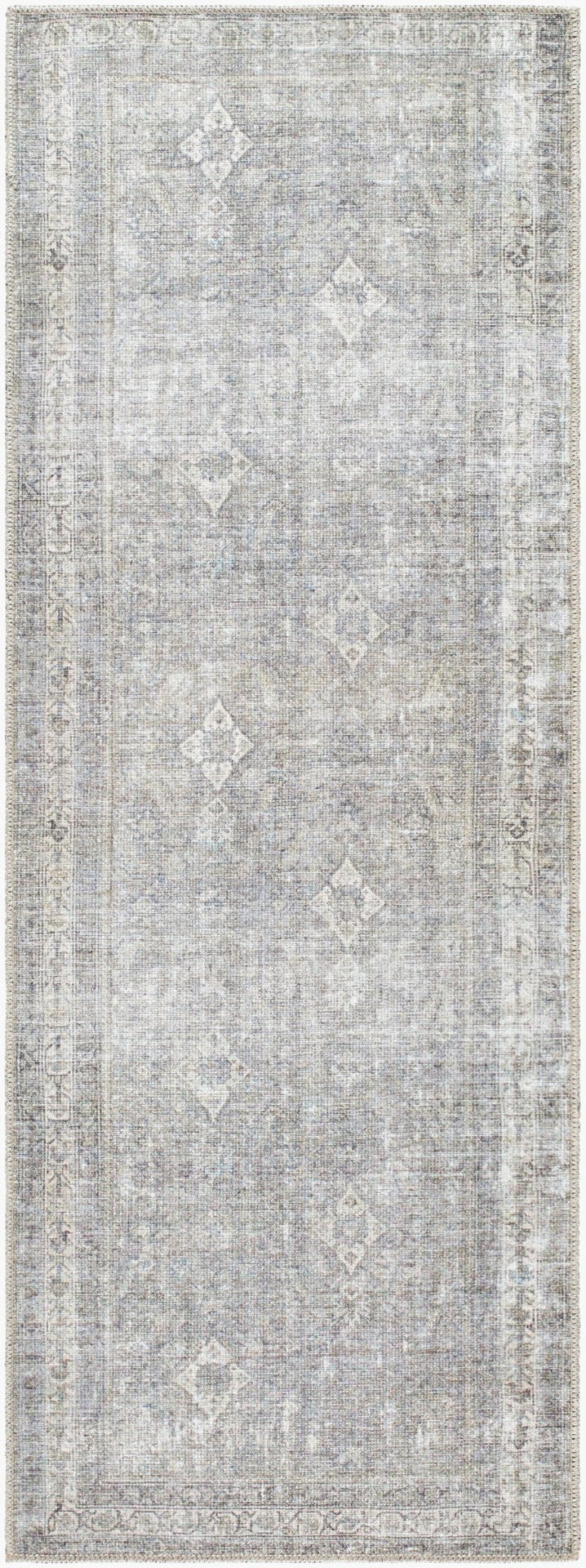 Livabliss Kemer Flatweave Polyester Runner Rug Turkish Woven for Hallways and Entryways Sage, Beige 2'7" x 7'3" KMR2311-2773