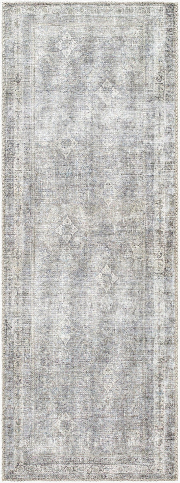 Livabliss Kemer Flatweave Polyester Runner Rug Turkish Woven for Hallways and Entryways Sage, Beige 2'7" x 7'3" KMR2311-2773