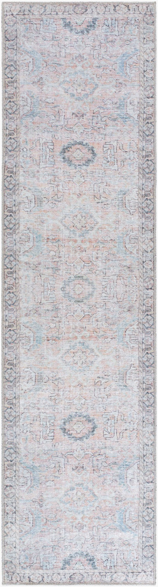 Livabliss Kemer Turkish Flatweave Polyester Runner Rug for Hallways and High Traffic Entryways Tan, Charcoal 2'7" x 10' KMR2312-2710