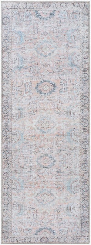 Livabliss Kemer Turkish Flatweave Polyester Runner Rug for Hallways and High Traffic Entryways Tan, Charcoal 2'7" x 7'3" KMR2312-2773