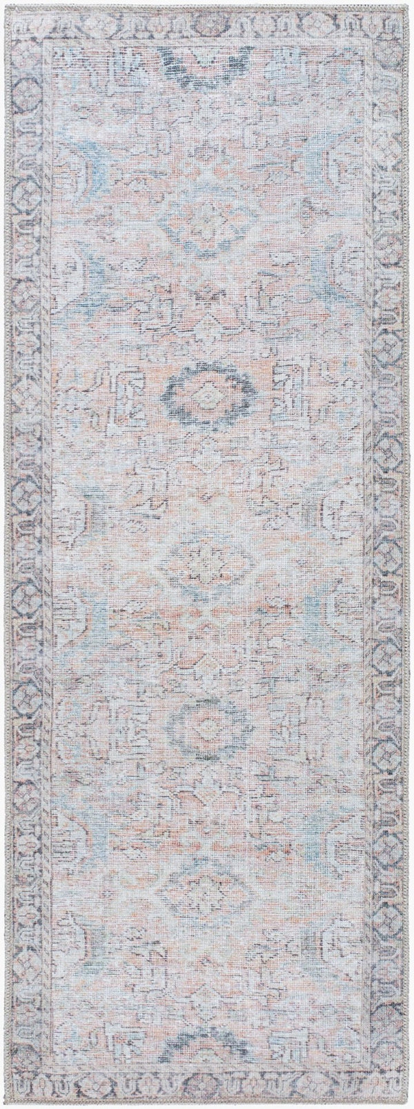 Livabliss Kemer Turkish Flatweave Polyester Runner Rug for Hallways and High Traffic Entryways Tan, Charcoal 2'7" x 7'3" KMR2312-2773