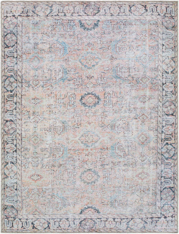 Livabliss Kemer Turkish Flatweave Polyester Runner Rug for Hallways and High Traffic Entryways Tan, Charcoal 6'7" x 9' KMR2312-679