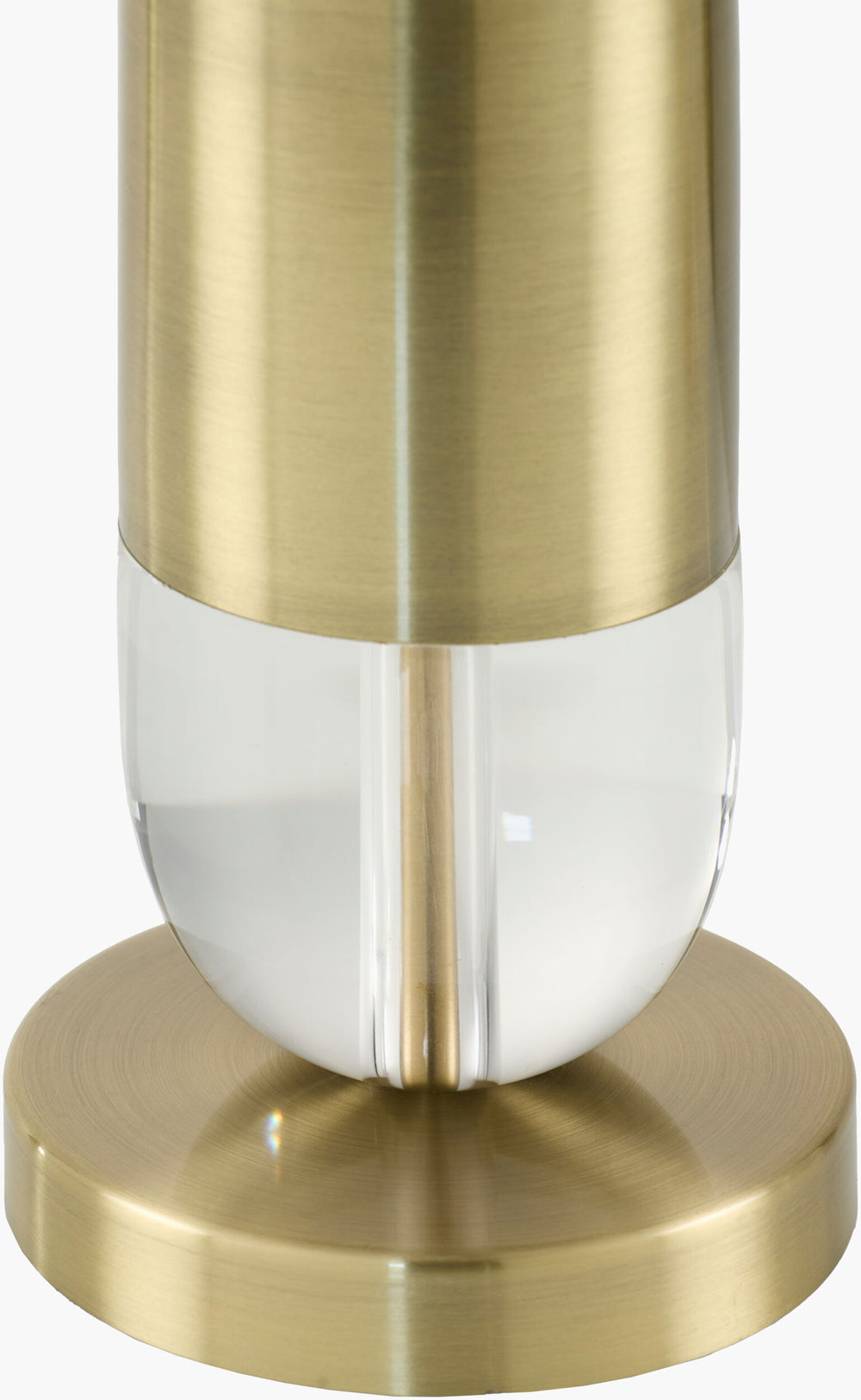 Surya Kamas Crystal & Iron 29" Elegant Accent Table Lamp With Linen Shade For Sophisticated Home Decor Body, Clear Crystal,Iron,Iron,Linen,Polyester,Iron Kms-001