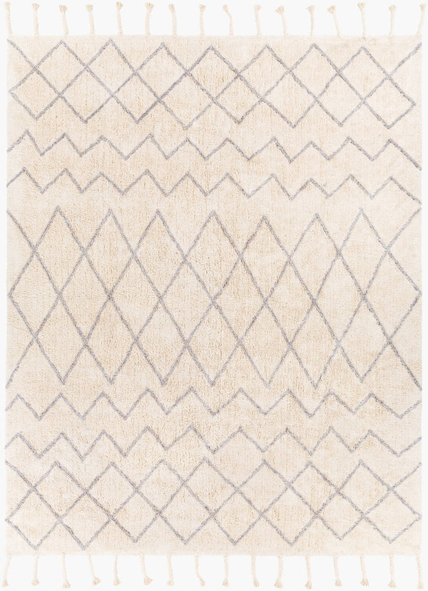 Surya Khemisset 2'6" X 4' Hand Loomed Cotton Rug - Global Inspired Design For Elegant Home Décor Charm! Gray Cotton Kms2300-264