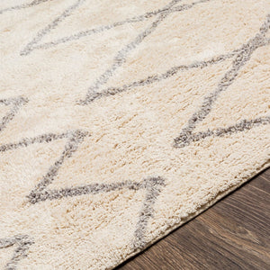 Surya Khemisset 2'6" X 4' Hand Loomed Cotton Rug - Global Inspired Design For Elegant Home Décor Charm! Gray Cotton Kms2300-264