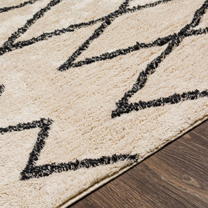 Surya Khemisset 2'6" X 4' Hand Loomed Cotton Rug - Global Inspired Design For Elegant Home Décor Charm! Black Cotton Kms2301-264