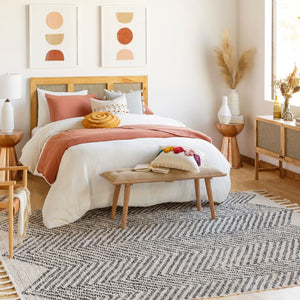 Surya Khemisset 2'6" X 4' Hand Loomed Cotton Rug - Global Inspired Design For Elegant Home Décor Charm! Charcoal Cotton Kms2302-576