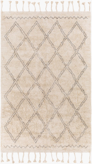 Surya Khemisset 2'6" X 4' Hand Loomed Cotton Rug - Global Inspired Design For Elegant Home Décor Charm! Gray Cotton Kms2304-264