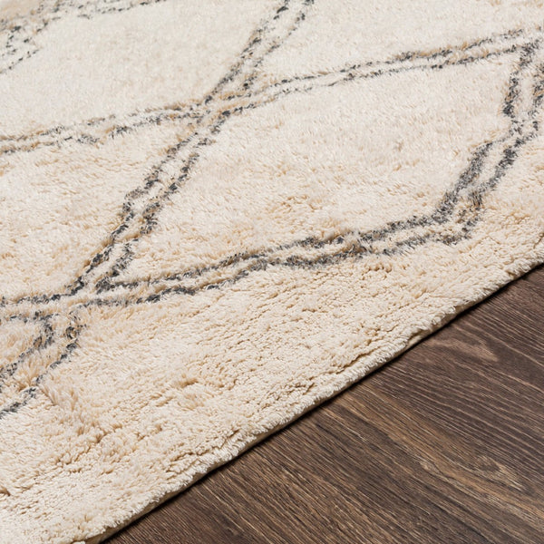 Surya Khemisset 2'6" X 4' Hand Loomed Cotton Rug - Global Inspired Design For Elegant Home Décor Charm! Charcoal Cotton Kms2305-264