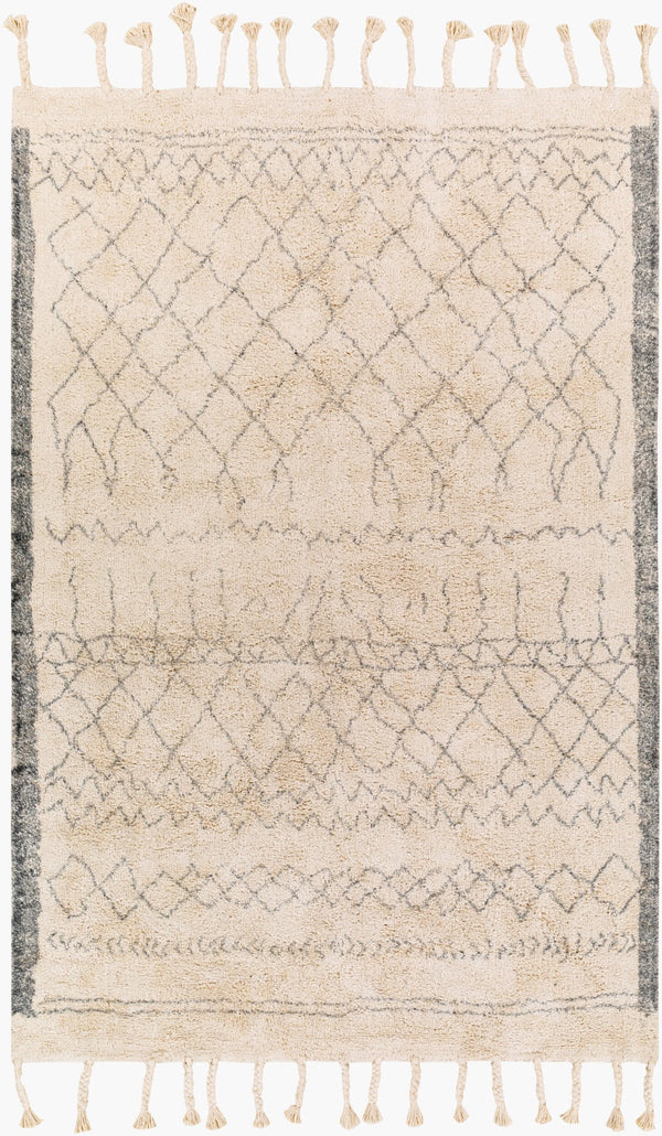 Surya Khemisset 2'6" X 4' Hand Loomed Cotton Rug - Global Inspired Design For Elegant Home Décor Charm! Gray Cotton Kms2307-576