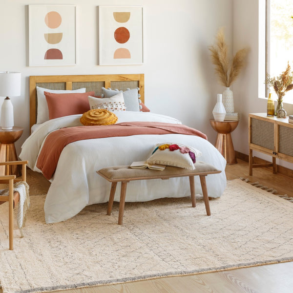 Surya Khemisset 2'6" X 4' Hand Loomed Cotton Rug - Global Inspired Design For Elegant Home Décor Charm! Gray Cotton Kms2307-576