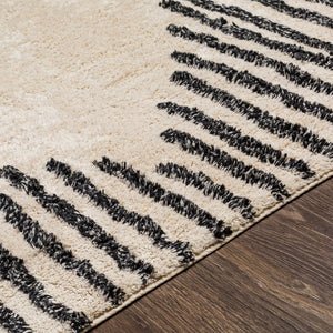 Surya Khemisset 2'6" X 4' Hand Loomed Cotton Rug - Global Inspired Design For Elegant Home Décor Charm! Black Cotton Kms2310-576