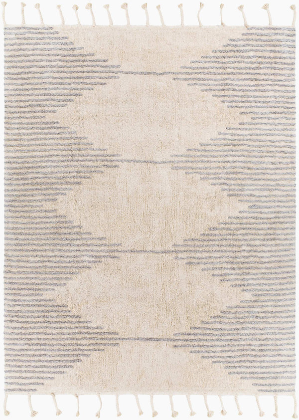 Surya Khemisset 2'6" X 4' Hand Loomed Cotton Rug - Global Inspired Design For Elegant Home Décor Charm! Gray Cotton Kms2311-810