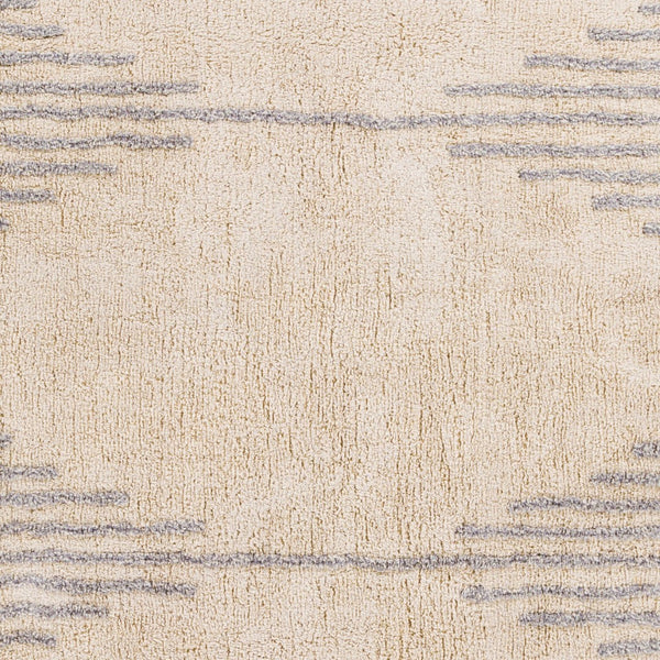Surya Khemisset 2'6" X 4' Hand Loomed Cotton Rug - Global Inspired Design For Elegant Home Décor Charm! Gray Cotton Kms2311-810