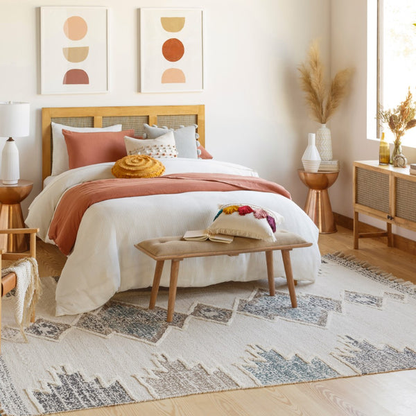 Surya Khemisset 2'6" X 4' Hand Loomed Cotton Rug - Global Inspired Design For Elegant Home Décor Charm! Black Cotton,Jute Kms2312-264