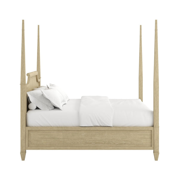 A.R.T. Furniture Eave II Panel Bed - Serene Queen Bed with Arched Headboard, Light Wood Finish & Modern Elegance 436135-1825