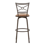 Homelegance By Top-Line Donaghy Circular Center Criss Cross Back Adjustable Stools (Set of 3) Bronze Engineered Wood