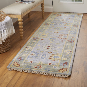 Feizy Rugs Fillmore Hand-knotted Wool Rug - Traditional Floral Patterns With Rich Colors For Timeless Elegance Blue,Taupe,Gray Wool Fil6954flgy000i68