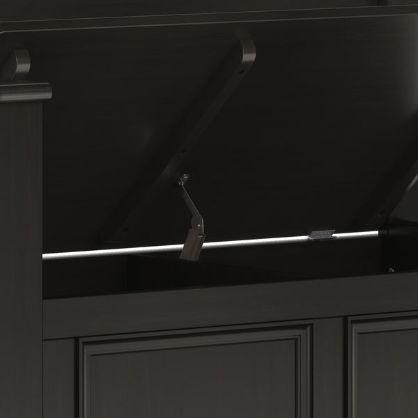 English Elm Amherst Solid Wood 36" Entryway Storage Bench - Transitional Design In Warm Hickory Brown Finish B136P158353