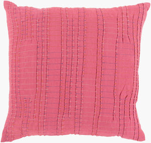 Surya Keaton 18" Square Accent Pillow - Cozy Linen-cotton Blend, Perfect For Living Room Or Bedroom Decor Red Cotton,Linen Kn002-1818p