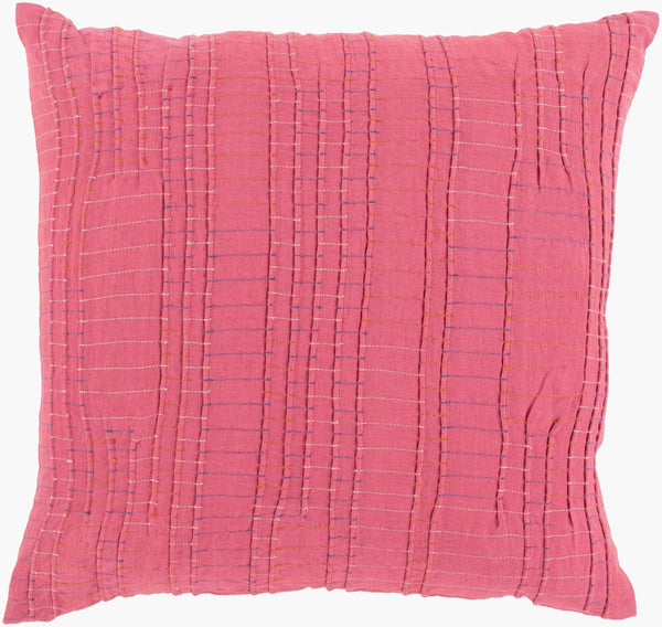Surya Keaton 18" Square Accent Pillow - Cozy Linen-cotton Blend, Perfect For Living Room Or Bedroom Decor Red Cotton,Linen Kn002-1818p