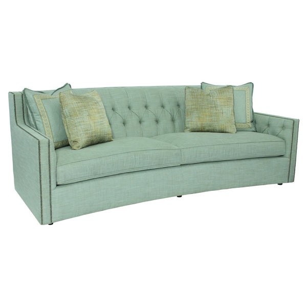Bernhardt Bernhardt Candace Extra‑Long Curved Sofa 96" — Tufted Back, Nailhead Trim, Pocketed Frame Comfort - Made to Order B7277A