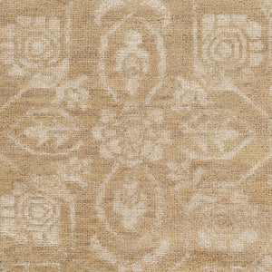 Surya Kinnara Kna-6000 2' X 3' Handcrafted Low Pile Rug - Elegant Indian Design For Timeless Home Style Tan Nz Wool,Viscose Kna6001-23