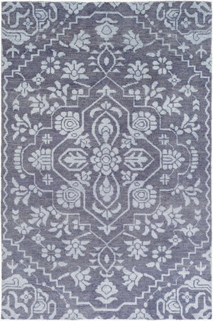 Surya Kinnara Kna-6000 2' X 3' Handcrafted Low Pile Rug - Elegant Indian Design For Timeless Home Style Denim Nz Wool,Viscose Kna6006-69