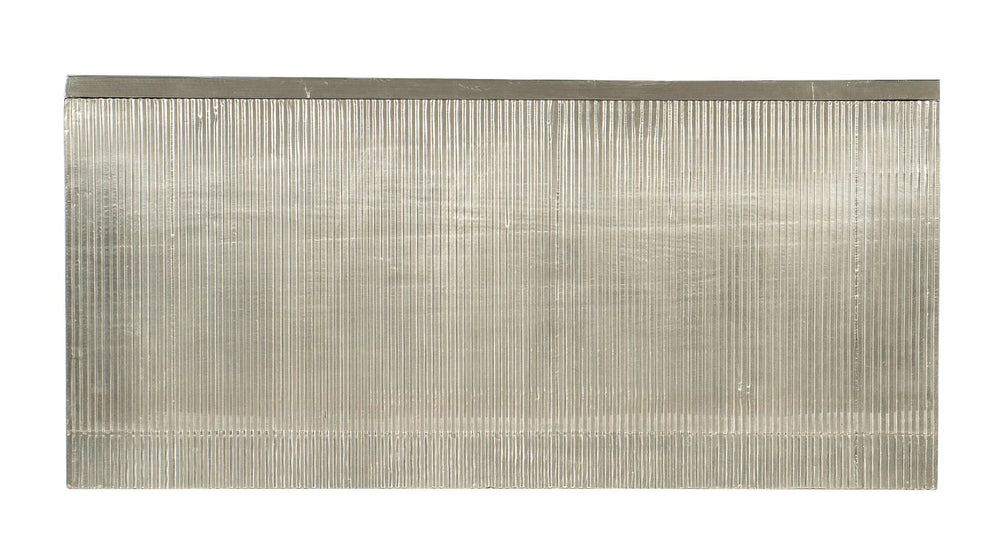 Hooker Furniture Melange Mathilda Three Drawer Chest In German Silver Foil — Solid Mango Wood, Interlocking Ovals Motif, Versatile Storage 628-85644-92