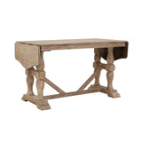 Higgins Street Gathering Trestle Table Brown with Woodland Stone Finish P349-DR-K2 Pulaski Furniture