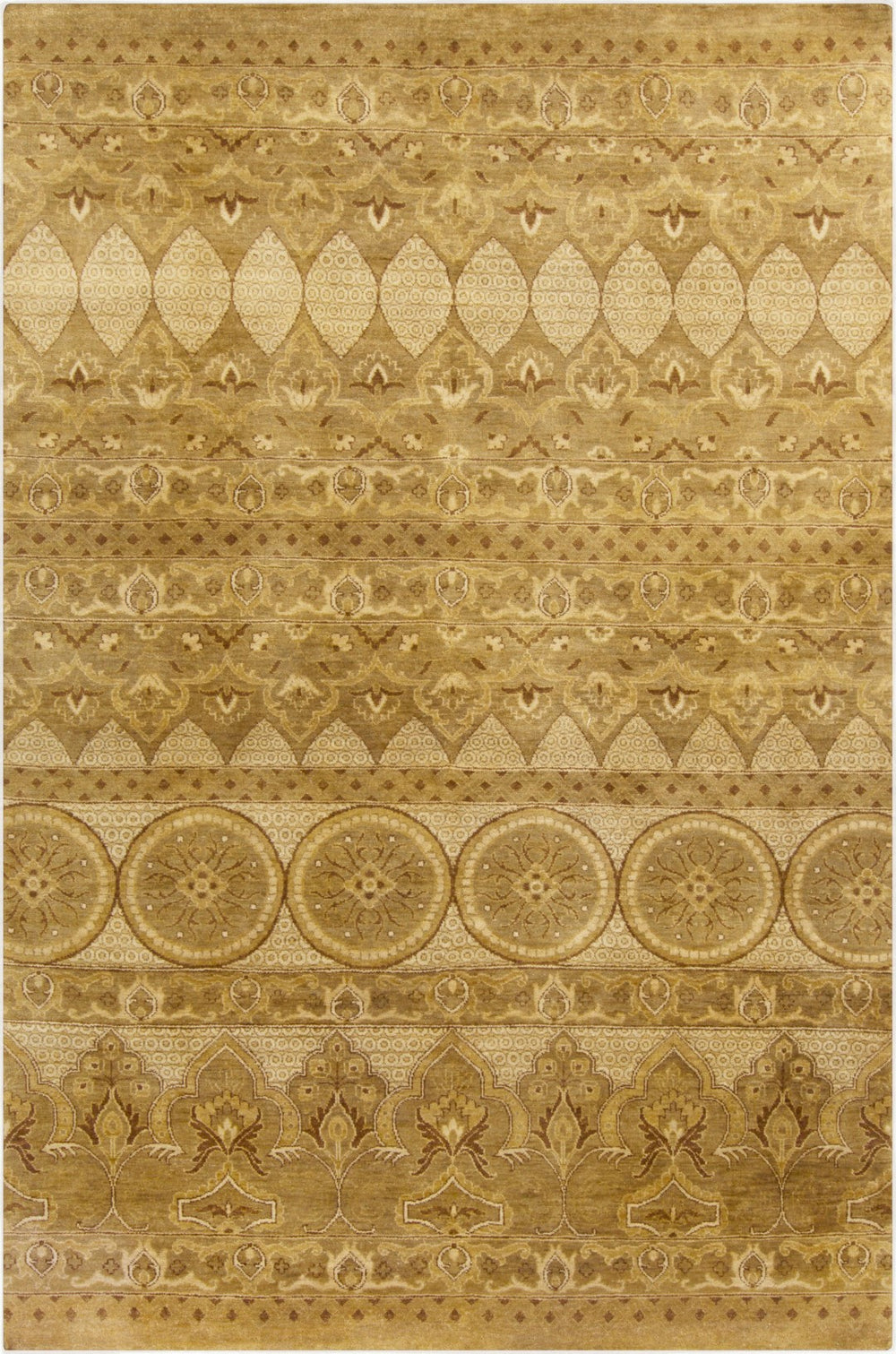 Surya Knightsbridge Handmade Rug 2' X 3' - Luxurious New Zealand Wool, Exquisite Hand-knotted Texture Tan Nz Wool Kni1000-23