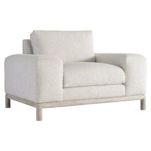 Bernhardt Bernhardt Hadley Oversized Fabric Chair With High-Loft Cushion, Block Arms & Flaxen Wood Frame (Made-To-Order) P6283A