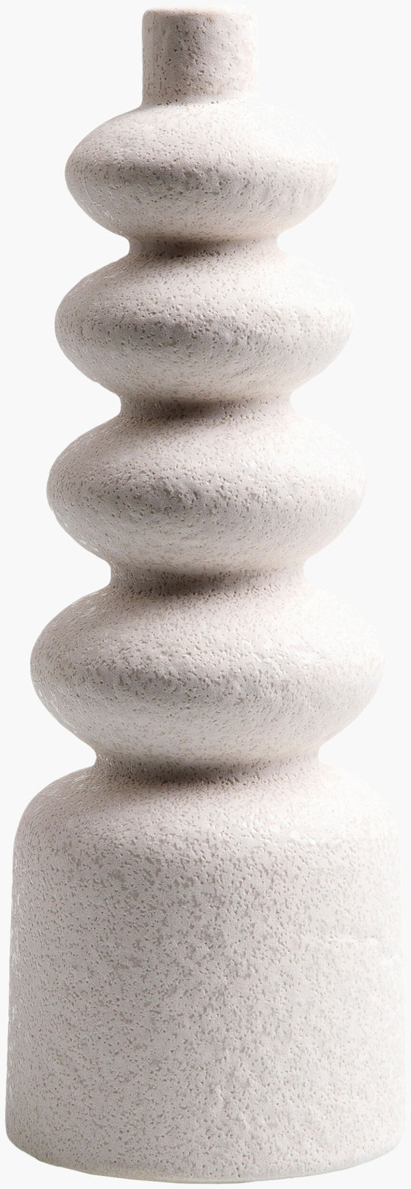 Surya Konark Collection Bohemian Ceramic Vase - Intricate Design For Stylish Home Décor & Easy Care White Ceramic Knk-003