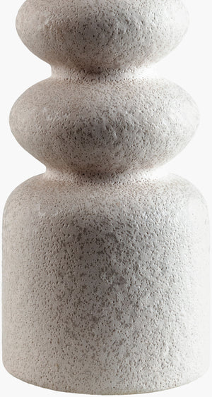 Surya Konark Collection Bohemian Ceramic Vase - Intricate Design For Stylish Home Décor & Easy Care White Ceramic Knk-003