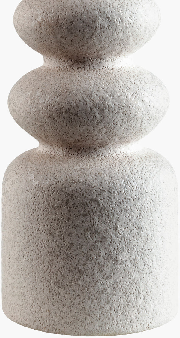 Surya Konark Collection Bohemian Ceramic Vase - Intricate Design For Stylish Home Décor & Easy Care White Ceramic Knk-003