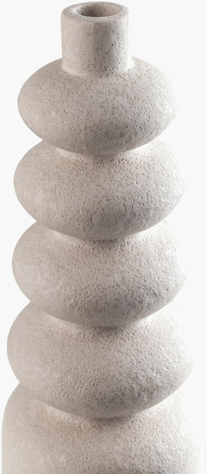 Surya Konark Collection Bohemian Ceramic Vase - Intricate Design For Stylish Home Décor & Easy Care White Ceramic Knk-003