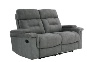 Parker House Parker Living Diesel Manual - Cobra Grey Reclining Loveseat Cobra Grey 100% Polyester (S) MDIE#822-CGR