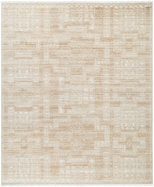 Kunal KNL-2300 9' x 12' Handmade Rug KNL2300-912  Pearl, Natural Surya