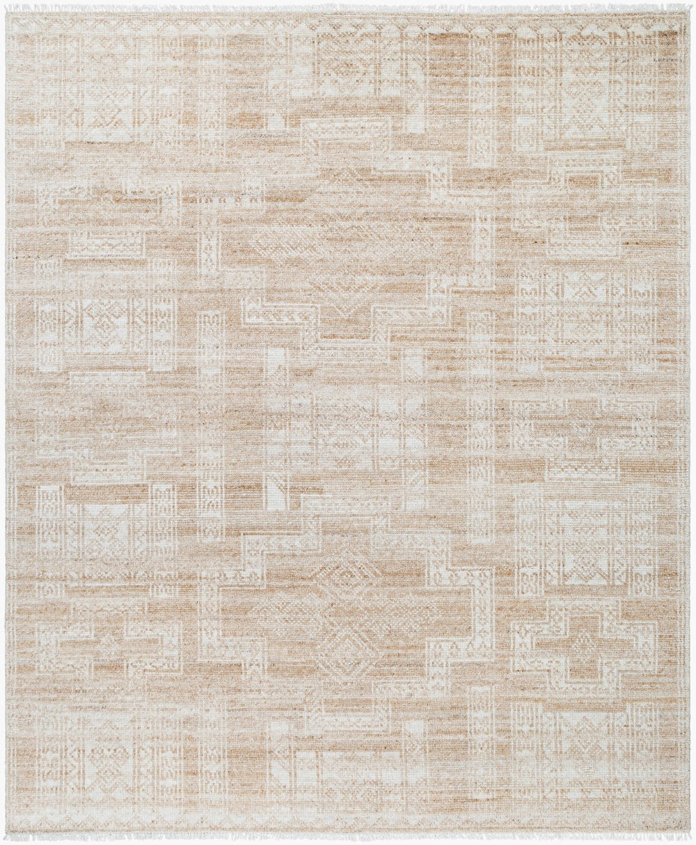 Surya Kunal 2' X 3' Hand-knotted Wool Rug – Cozy Country Cottage Style With Plush Feel And Playful Fringe Beige Wool Knl2300-23