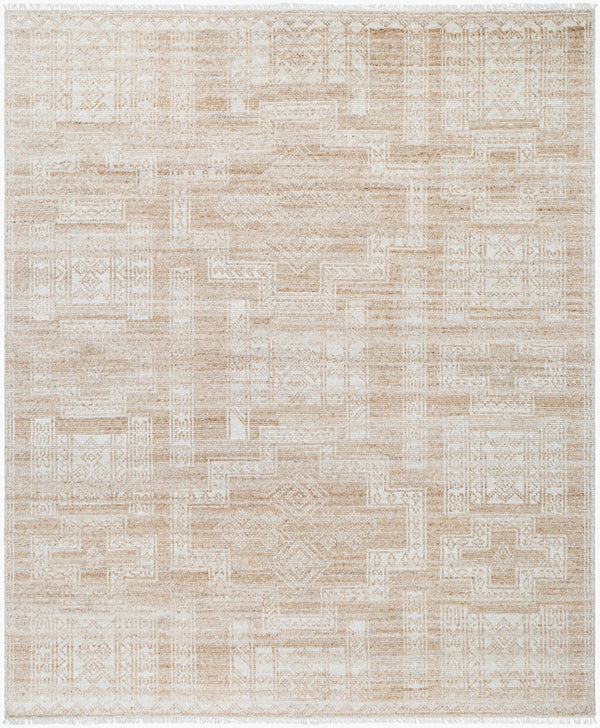 Surya Kunal 2' X 3' Hand-knotted Wool Rug – Cozy Country Cottage Style With Plush Feel And Playful Fringe Beige Wool Knl2300-23