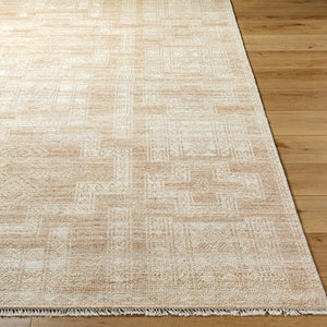 Kunal KNL-2300 9' x 12' Handmade Rug KNL2300-912  Pearl, Natural Surya