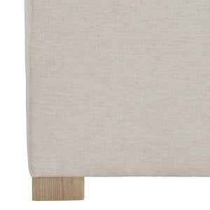 Bernhardt Bernhardt Modulum Upholstered California King Sleigh Bed — Curved Headboard, Oak Feet, Luxe Support K1826